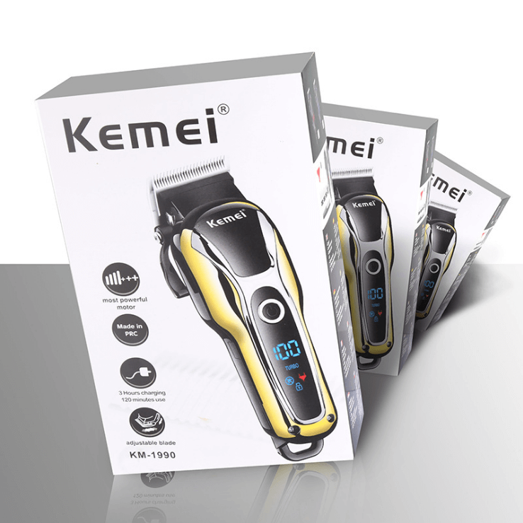 Professional Beard Trimmer - Rechargeable Electric Hair Clippers for Men with 120 Min Runtime.
