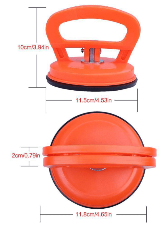 Auto Body Repair Tools - 1Pc Large Suction Cup Puller with measurements shown, providing details for car dent repair experts.