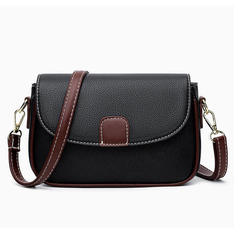 Fashion Shoulder Bags Women - Stylish black small square crossbody bag with adjustable strap, ideal for versatile use.