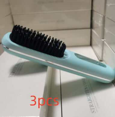 Cordless Hair Straightener 2 In 1 Comb Brush, Fast Heating, USB Charging, Portable - CozyTech Living