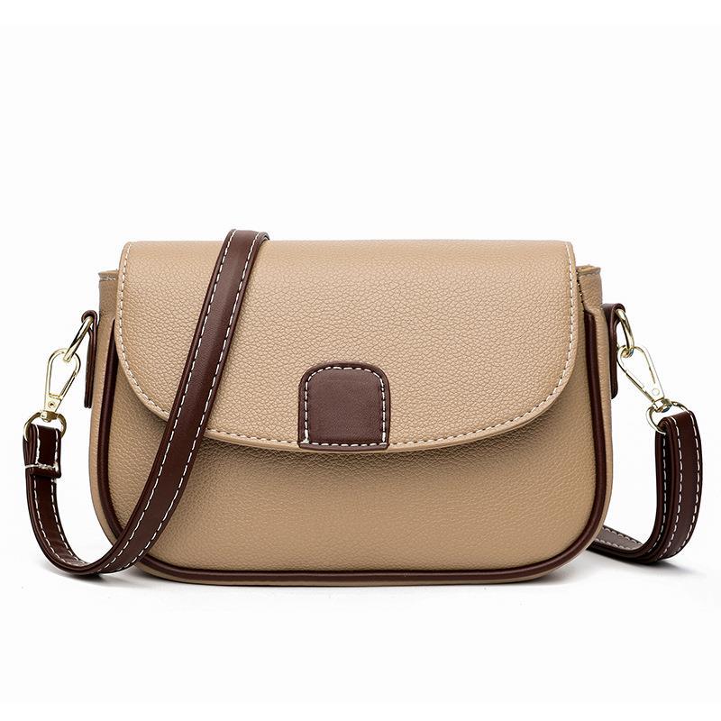 Fashion Shoulder Bags Women - Trendy khaki small square crossbody bag featuring an adjustable strap for personalized style.