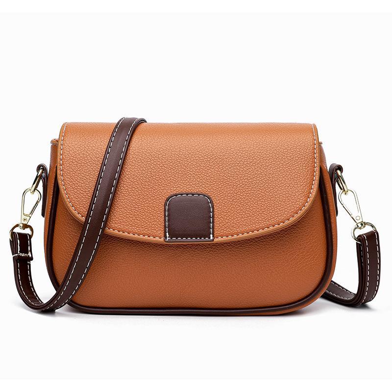 Fashion Shoulder Bags Women - Chic brown small square crossbody bag with adjustable strap, blending practicality with style.