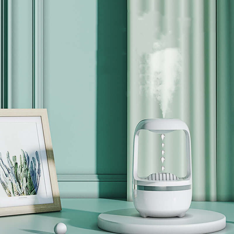 Anti Gravity Humidifier with Atmosphere Lamp, 1 Fog Outlet, USB Powered, 0.5-1L Capacity.