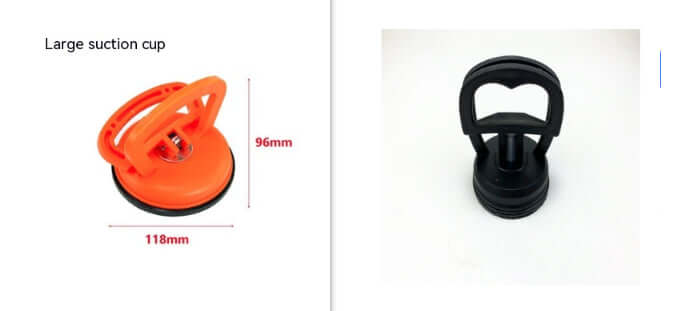 Auto Body Repair Tools - 1Pc Large Suction Cup Puller comparison with black version, illustrating different models available for car dent repair.