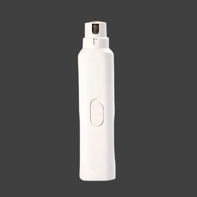 White electric best nail grinder for dogs and cats with ergonomic design and switch button