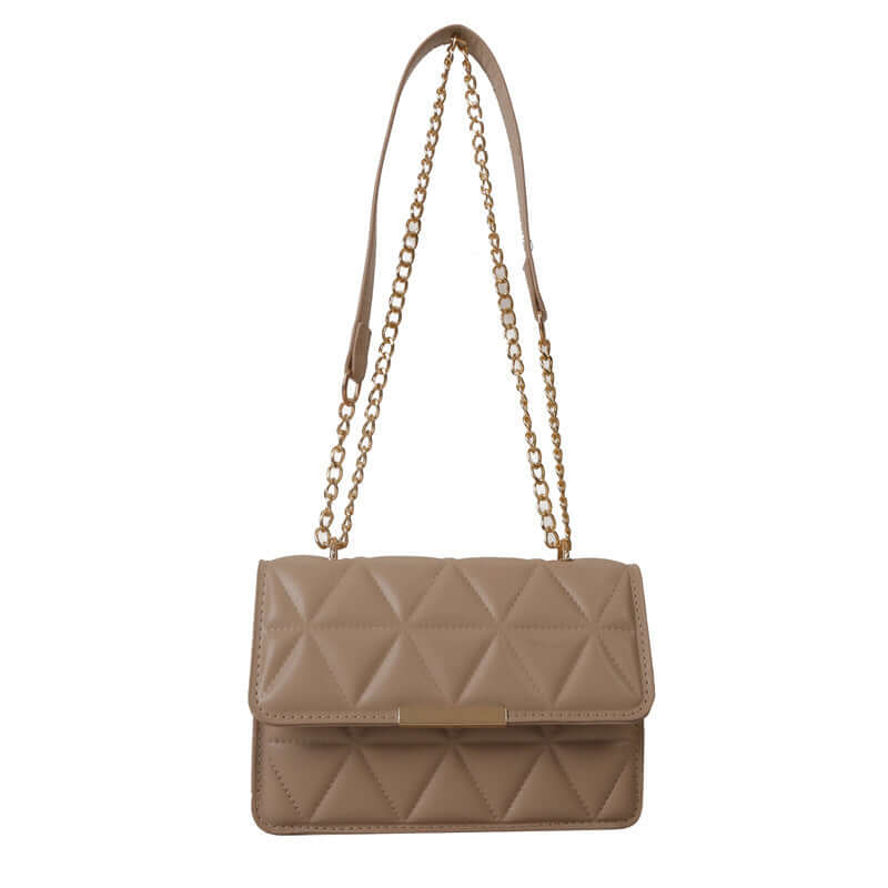 Khaki Women's Fashion Casual Retro Simple Messenger Bag - retro fashion shoulder bag