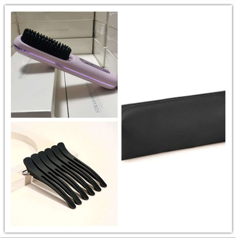 Cordless Hair Straightener 2 In 1 Comb Brush, Fast Heating, USB Charging, Portable.