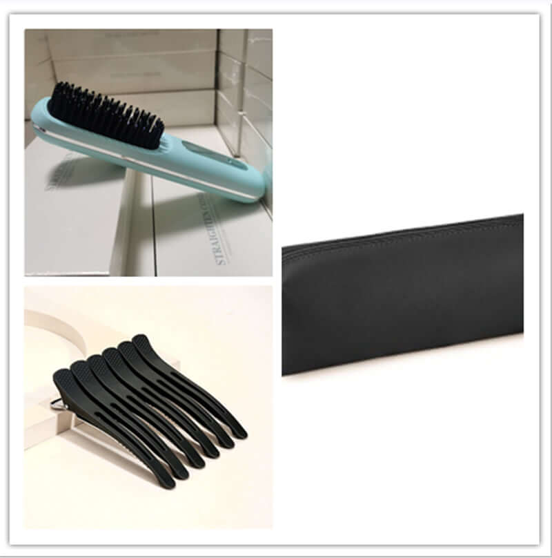 Cordless Hair Straightener 2 In 1 Comb Brush, Fast Heating, USB Charging, Portable.