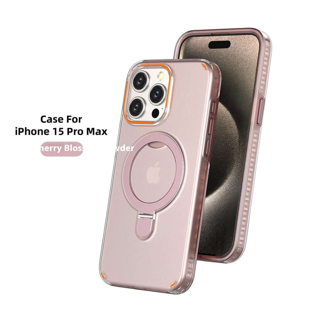 Dropshipman magnetic phone case with holder for iPhone 15 Pro Max in cherry blossom color