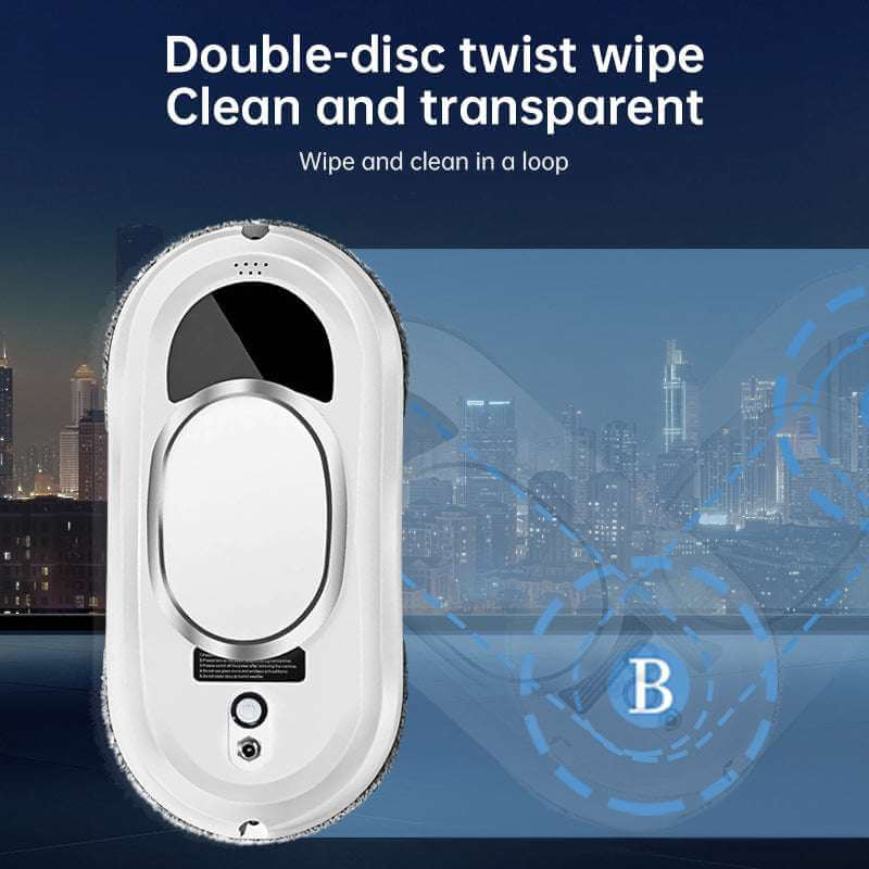 eprolo smart window cleaning robot with double-disc twist wipe for continuous cleaning