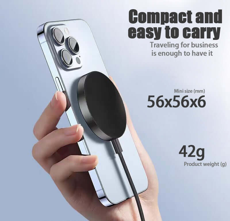 15W Magnetic Wireless Charger for 12-16 PG Mobile Phones - Fast Qi2 Charging Technology.
