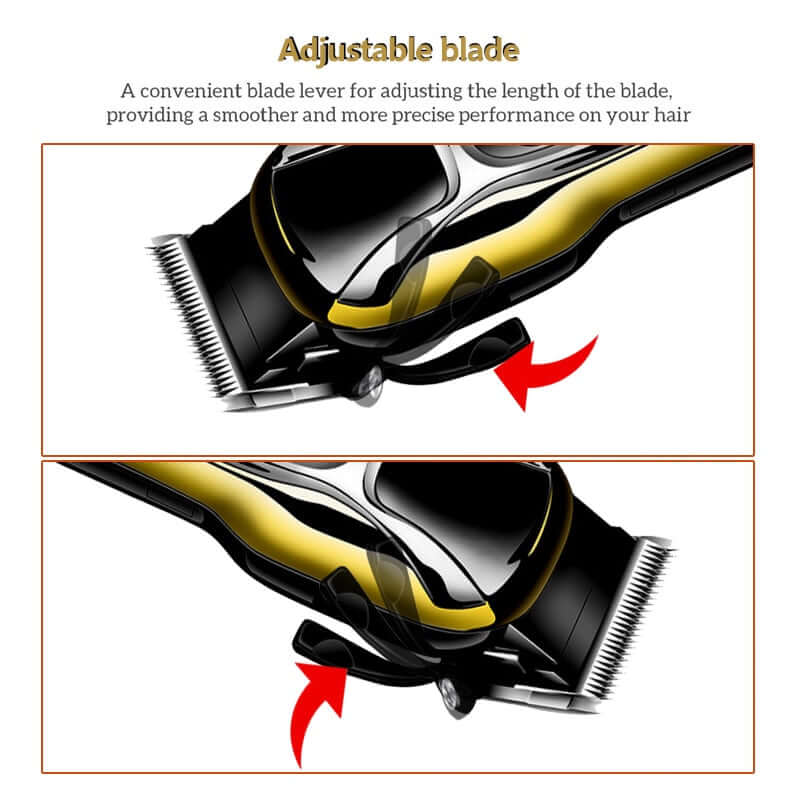 Professional Beard Trimmer - Rechargeable Electric Hair Clippers for Men with 120 Min Runtime.