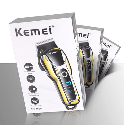 Professional Beard Trimmer - Rechargeable Electric Hair Clippers for Men with 120 Min Runtime.
