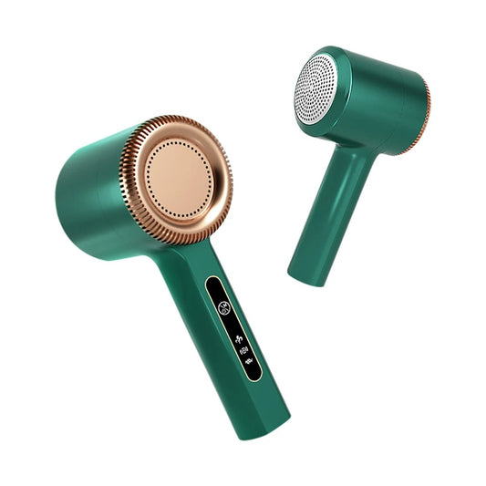 Electric Lint Remover showcased in a sleek green design, highlighting its ergonomic handle and grill cover, perfect as the best portable lint remover.