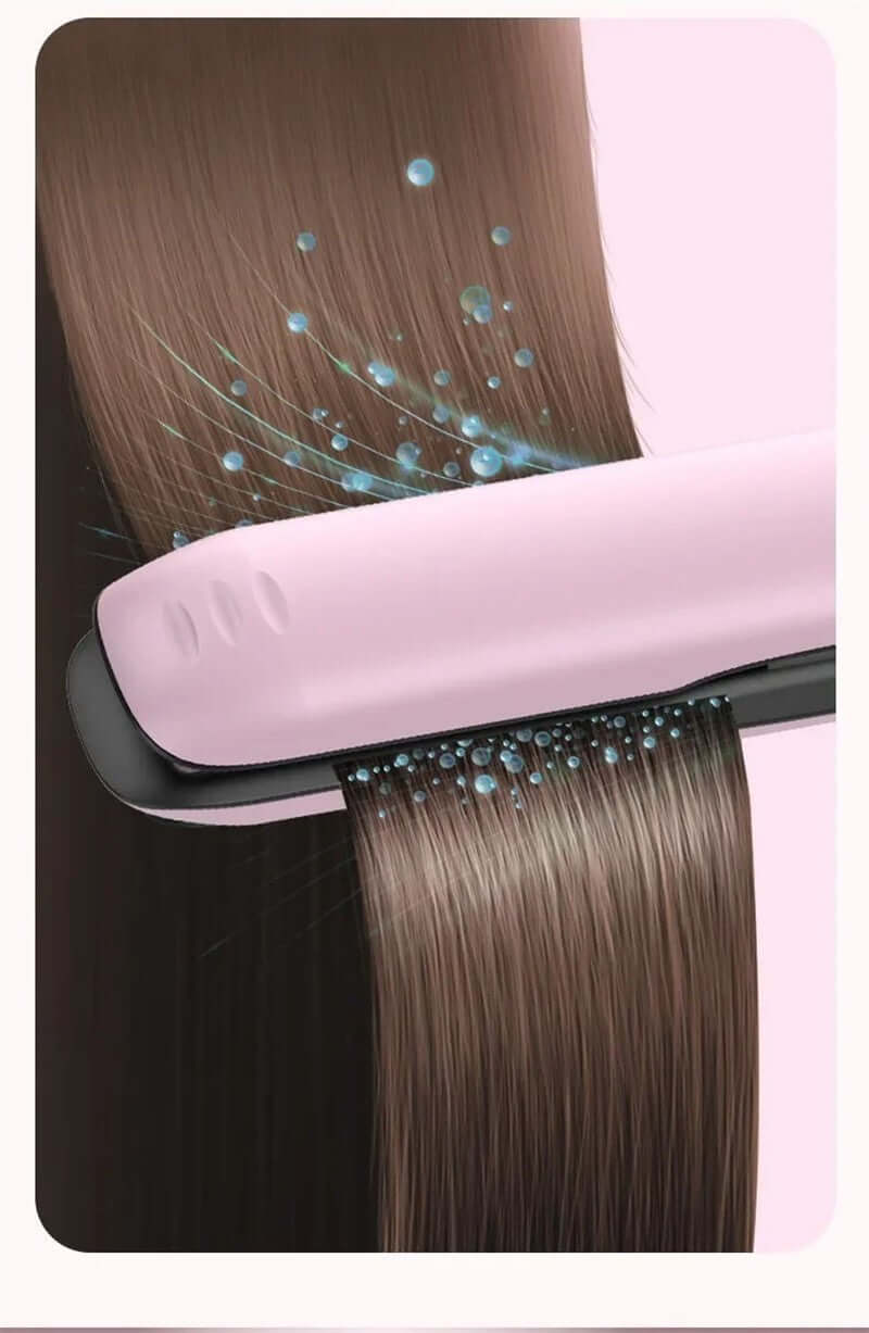 Mini Flat Iron Wireless Hair Straightener 2 IN 1 Curler USB Rechargeable 200°C 5000mAh Battery.