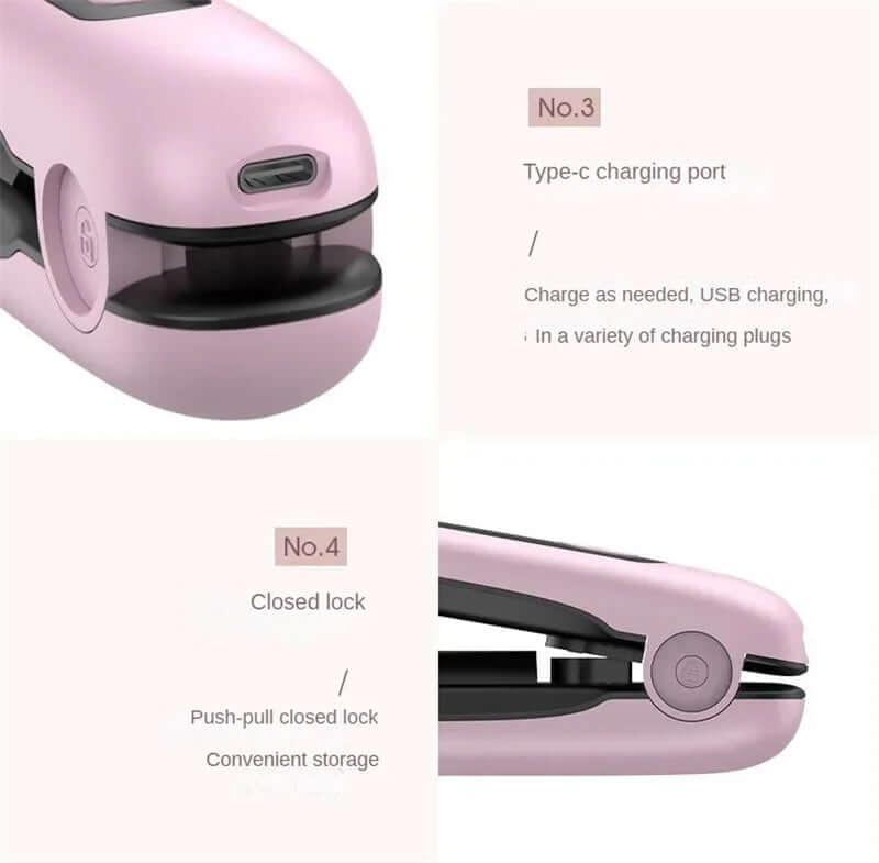 Mini Flat Iron Wireless Hair Straightener 2 IN 1 Curler USB Rechargeable 200°C 5000mAh Battery.