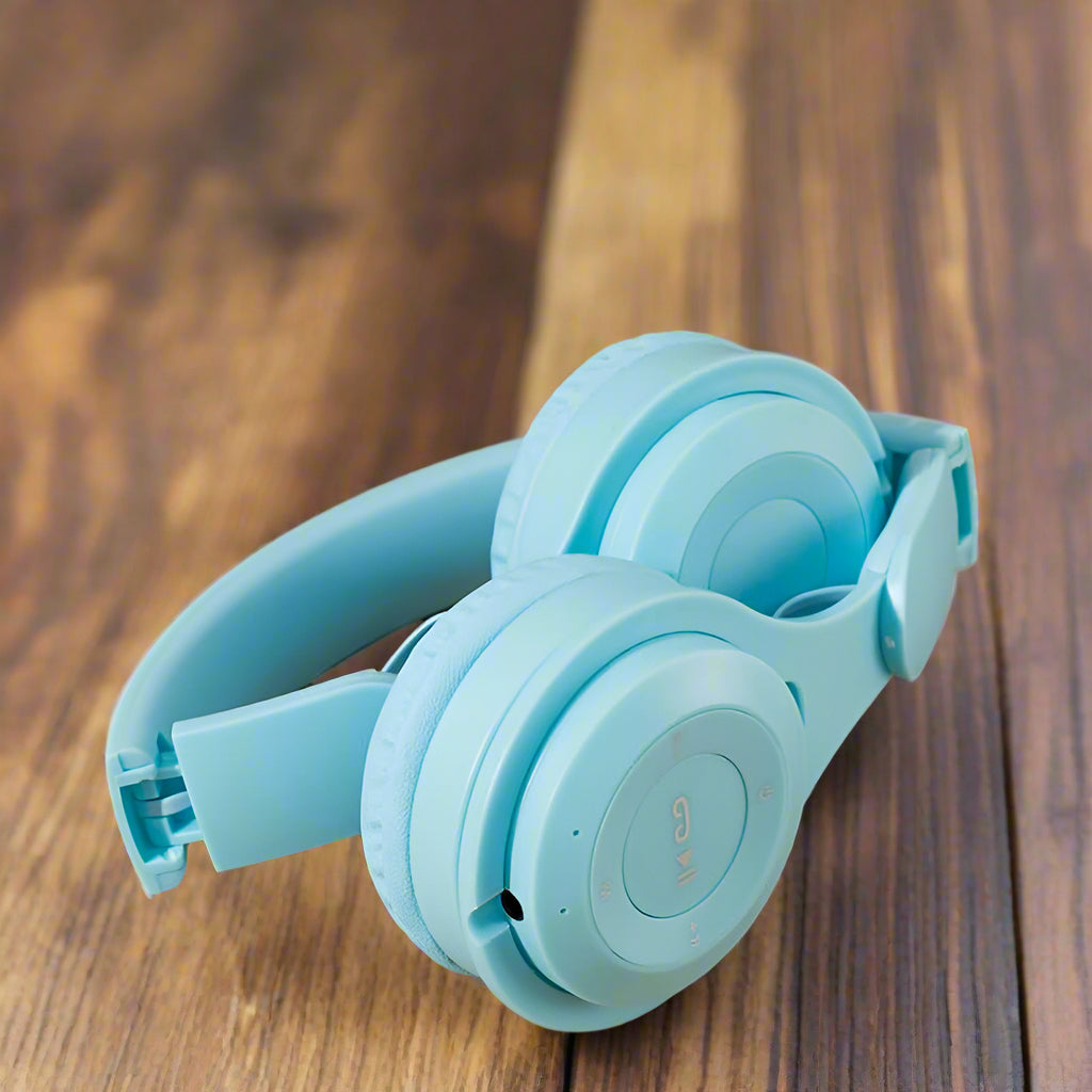 Folding design of foldable Bluetooth Headset that is easily retrievable and lightweight.