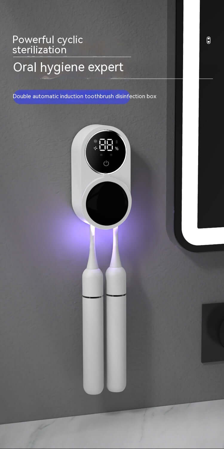 UV Toothbrush Sterilizer with Intelligent Sensor, Portable Toothbrush Disinfectant, USB Powered.