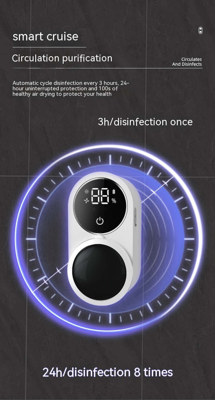 UV Toothbrush Sterilizer with Intelligent Sensor, Portable Toothbrush Disinfectant, USB Powered.