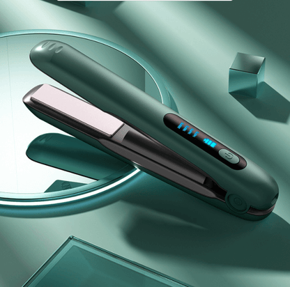 Mini Flat Iron Wireless Hair Straightener 2 IN 1 Curler USB Rechargeable 200°C 5000mAh Battery.