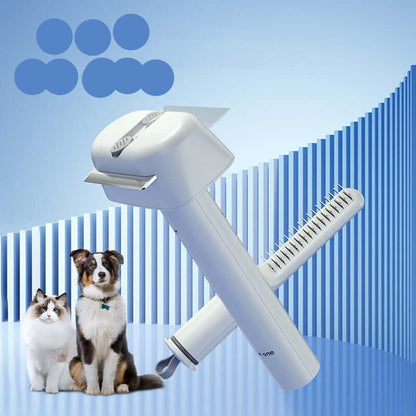3in1 Cat Grooming Tool - Durable Dematting Comb for Efficient Tangles, Knots & Loose Hair Care.