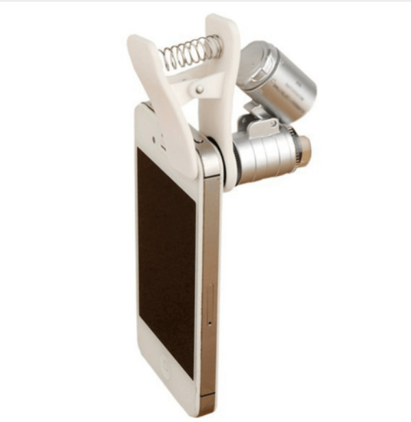 60X Mobile Phone Microscope with LED Light - Universal Lens for iPhone & Android Photography.