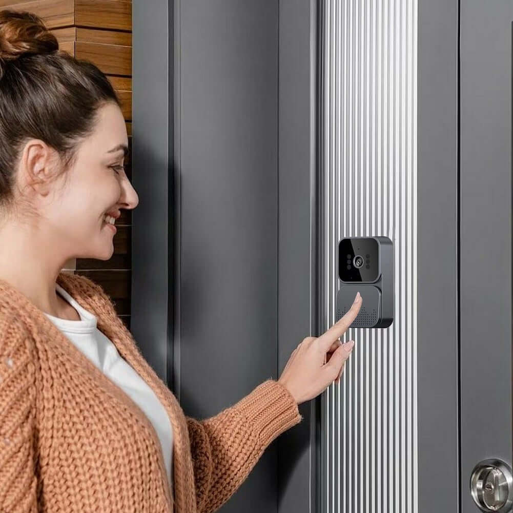 Smart Doorbell Camera with HD Video, Two-Way Intercom, Night Vision, and Remote Access.