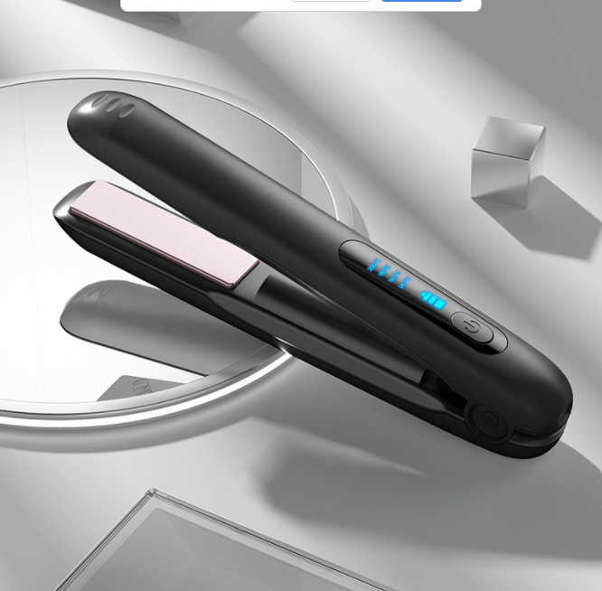 Mini Flat Iron Wireless Hair Straightener 2 IN 1 Curler USB Rechargeable 200°C 5000mAh Battery.