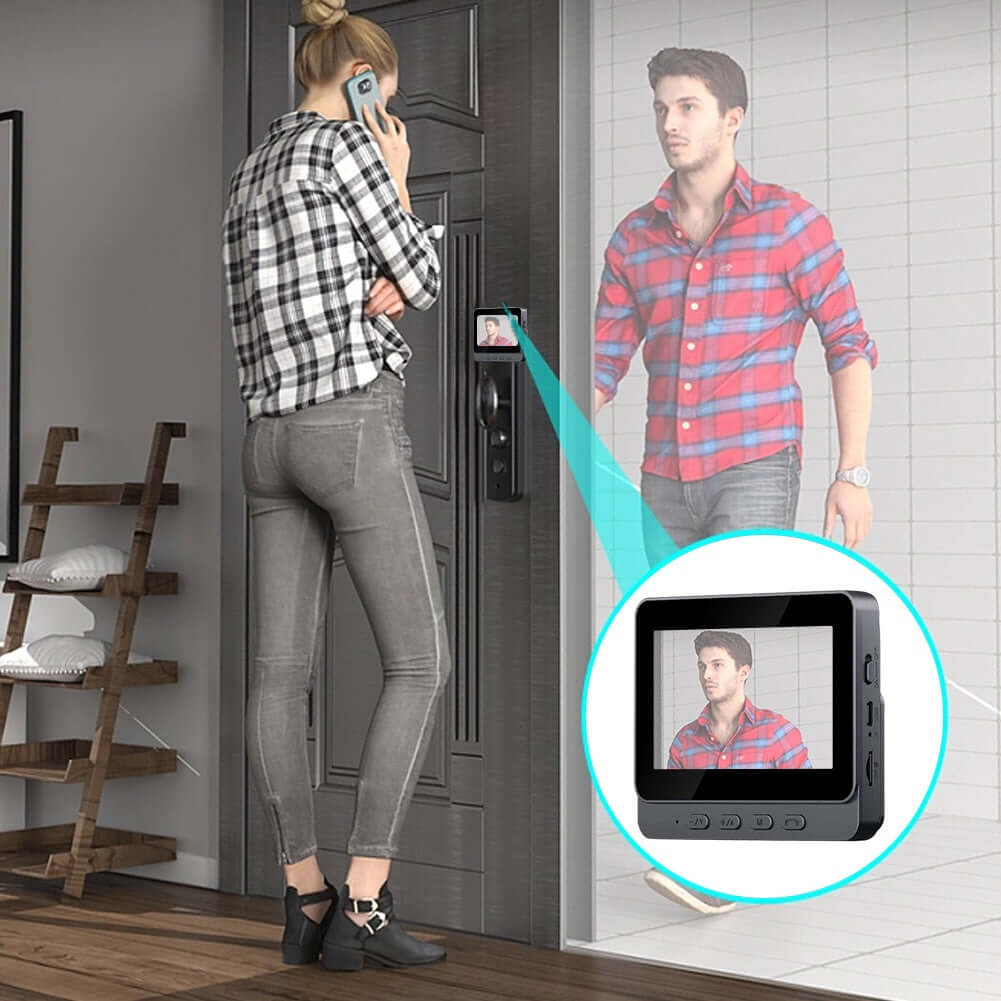 Smart Doorbell Camera with HD Video, Two-Way Intercom, Night Vision, and Remote Access.