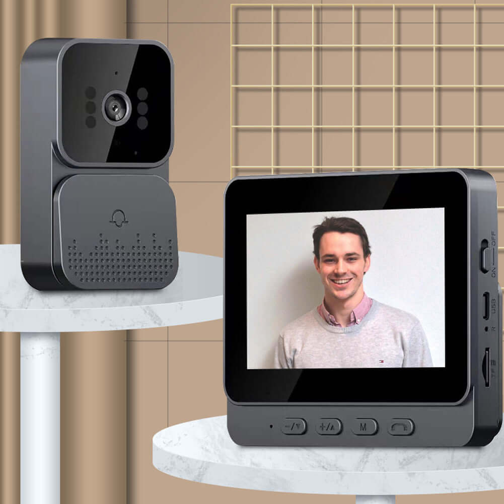 Smart Doorbell Camera with HD Video, Two-Way Intercom, Night Vision, and Remote Access.