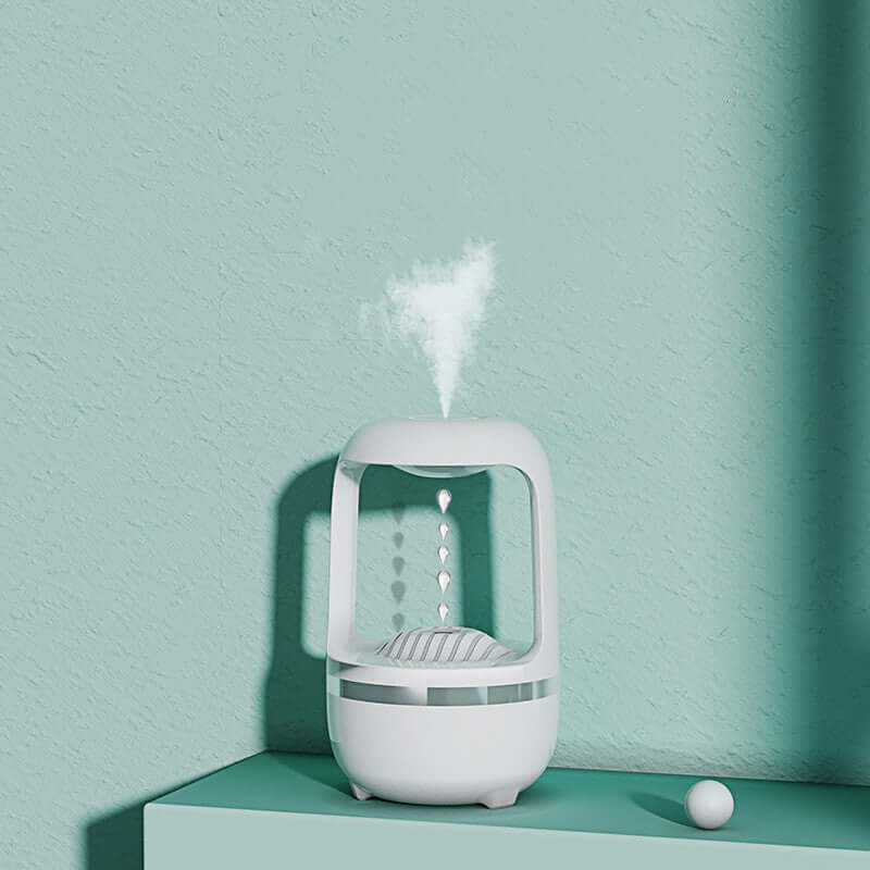 Anti Gravity Humidifier with Atmosphere Lamp, 1 Fog Outlet, USB Powered, 0.5-1L Capacity.