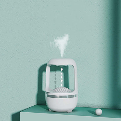 Anti Gravity Humidifier with Atmosphere Lamp, 1 Fog Outlet, USB Powered, 0.5-1L Capacity.