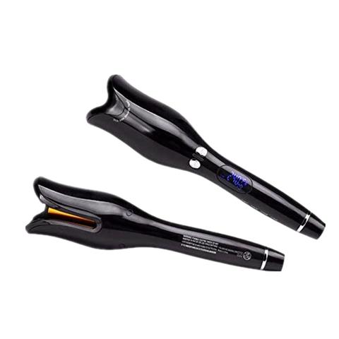 Anti-scalding automatic curling iron in sleek black design with digital controls and ceramic barrel for flawless curls.