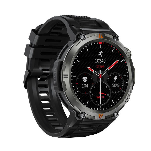 Side view of the LED Flashlight 145 Screen Bluetooth Smart Watch with a modern interface and robust appearance, designed for Android and iPhone users.