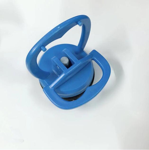 Blue Car Dent Puller Tool featuring a 2 inch suction cup, ideal for auto body repair to remove small dents and dings caused by hail or door impacts.