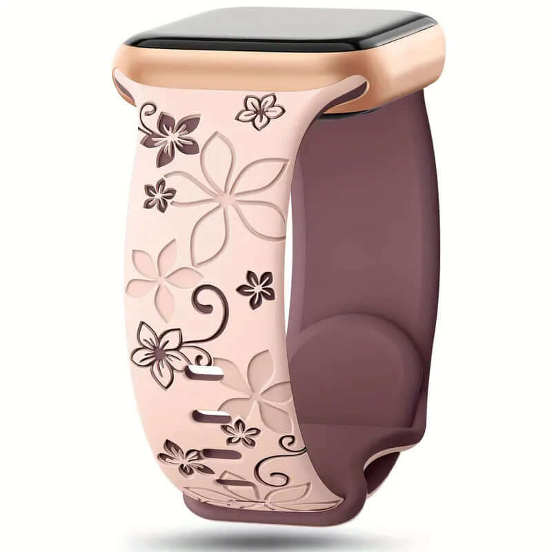Colorful Silicone Watch Band With Two-Tone Design For Apple Watches - Multiple Sizes Available.