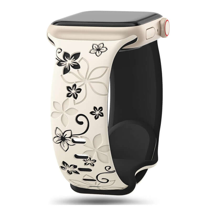 Colorful Silicone Watch Band With Two-Tone Design For Apple Watches - Multiple Sizes Available.