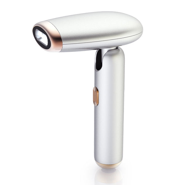 The silver version of the folding laser hair removal machine, featuring a sleek design that enhances its laser hair removal capabilities.