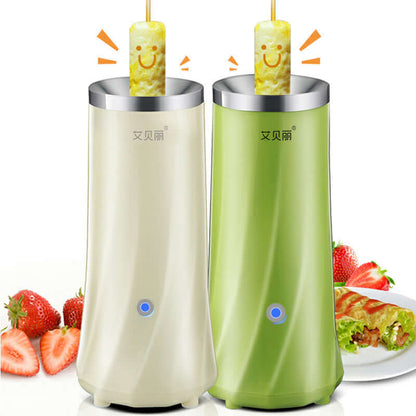 Mini Breakfast Maker - Fully Automatic 50W Multifunctional Machine in Beige.