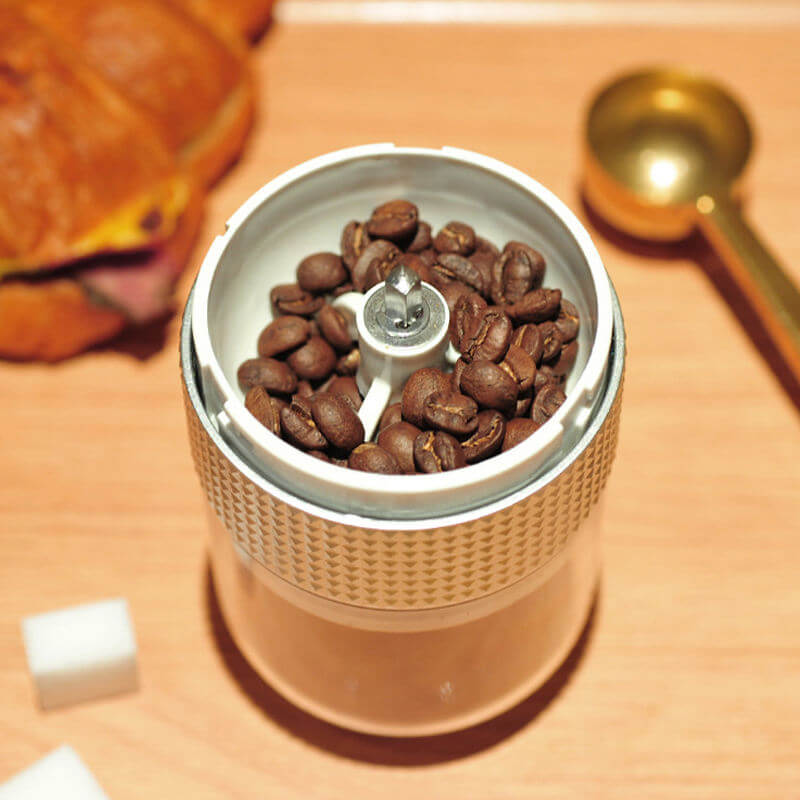 Portable Coffee Grinder Electric Ceramic Core USB Rechargeable Lightweight Design.