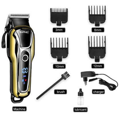 Professional Beard Trimmer - Rechargeable Electric Hair Clippers for Men with 120 Min Runtime.
