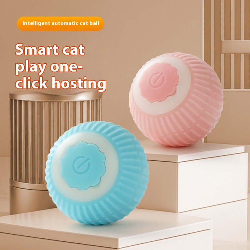 Self-Moving Cat Ball - Automatic Teasing Toy for Cats, ABS Material, Interactive Pet Play.