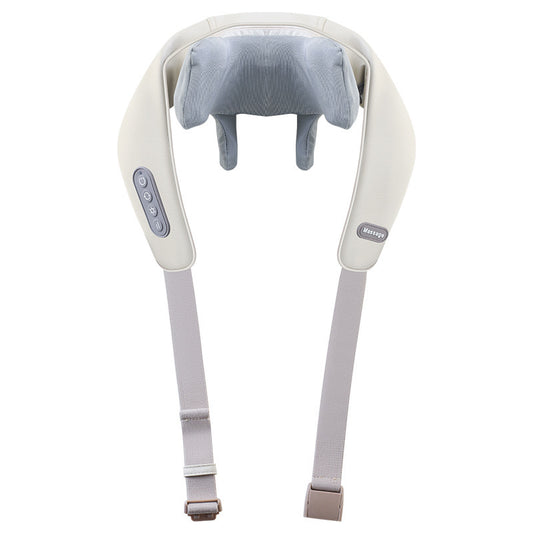 Shoulder and Neck Massage Instrument featuring a sleek design, showcasing control buttons for easy operation, ideal for relaxation and neck lifting.