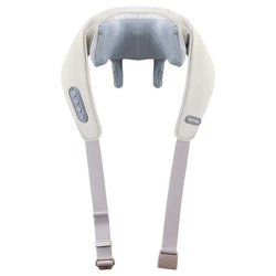 Shoulder and Neck Massage Instrument featuring a sleek design, showcasing control buttons for easy operation, ideal for relaxation and neck lifting.