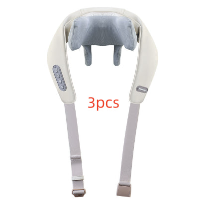 Shoulder and Neck Massage Instrument model with a clean aesthetic, showcasing its operation controls, excellent for muscle relief and comfort.