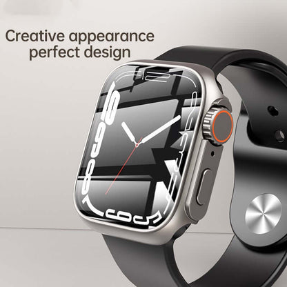 Smart Watch Screen Protector Case - PC+Glass, Full-Screen Clarity, Bump-Resistant Design.