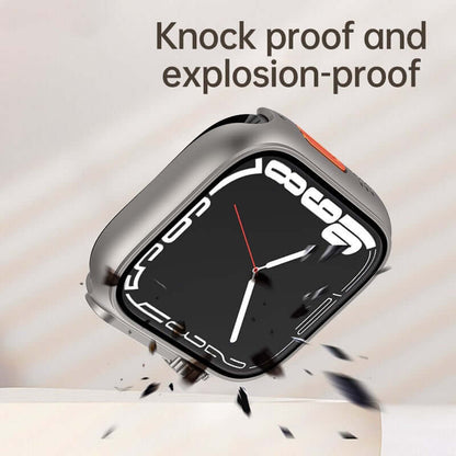 Smart Watch Screen Protector Case - PC+Glass, Full-Screen Clarity, Bump-Resistant Design.