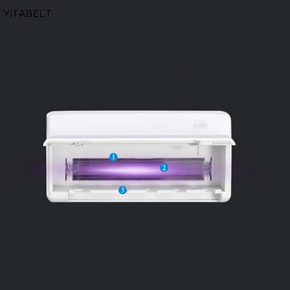 UV Toothbrush Holder Sterilizer with 6-Minute Quick Sanitization - White/Green/Blue Options.