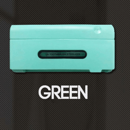 UV Toothbrush Holder Sterilizer with 6-Minute Quick Sanitization - White/Green/Blue Options.