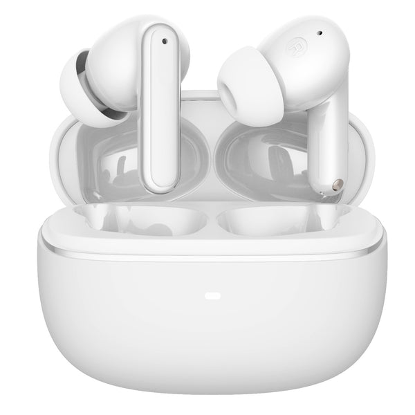 Wireless Bluetooth Noise Reduction In-ear Headphones in a charging case, showcasing the sleek design of these waterproof in-ear headphones.